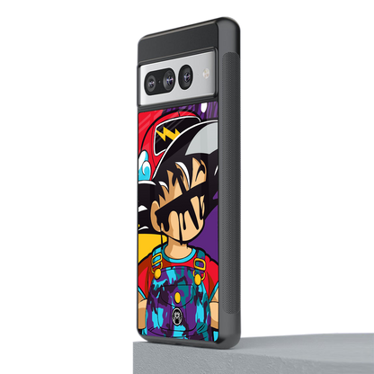 dragon ball z art back phone cover | glass case for google pixel 7 pro
