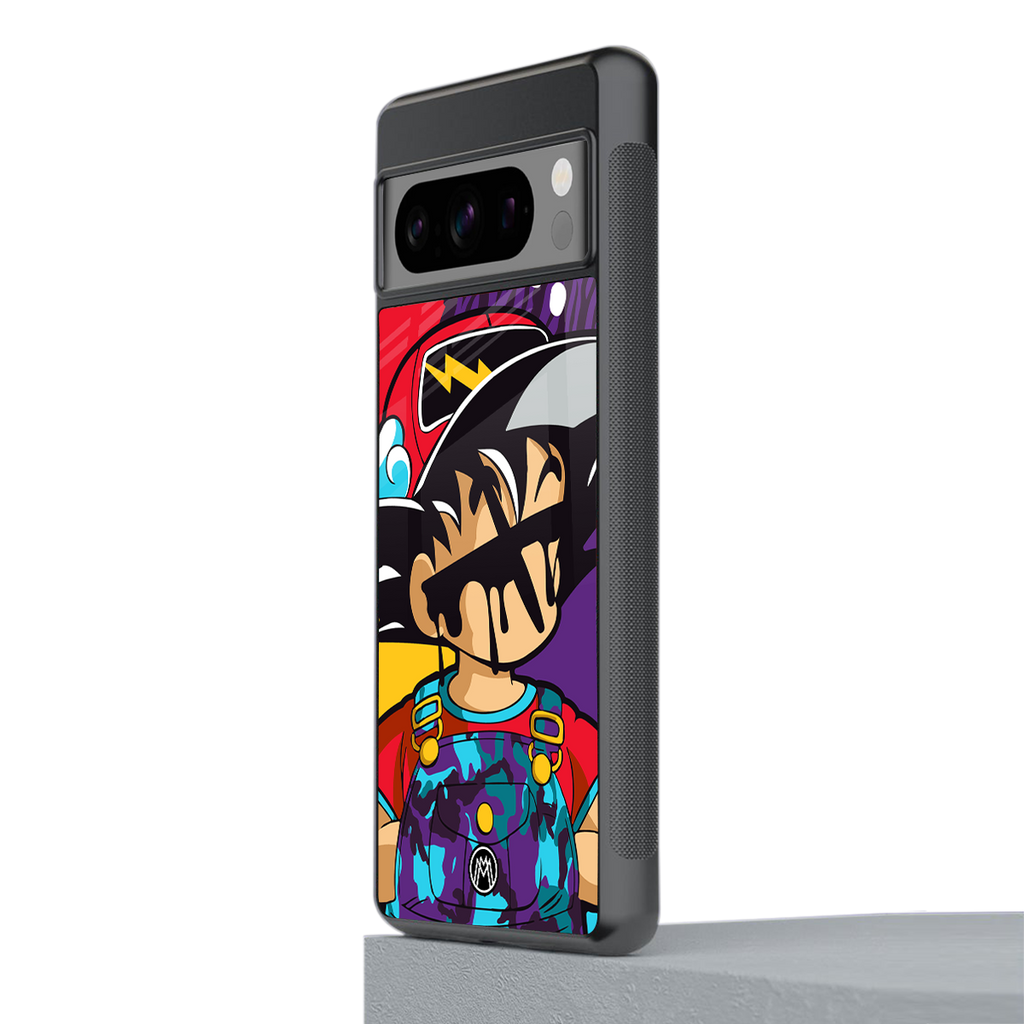 dragon ball z art back phone cover | glass case for google pixel 8 pro