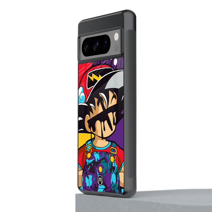 dragon ball z art back phone cover | glass case for google pixel 8 pro