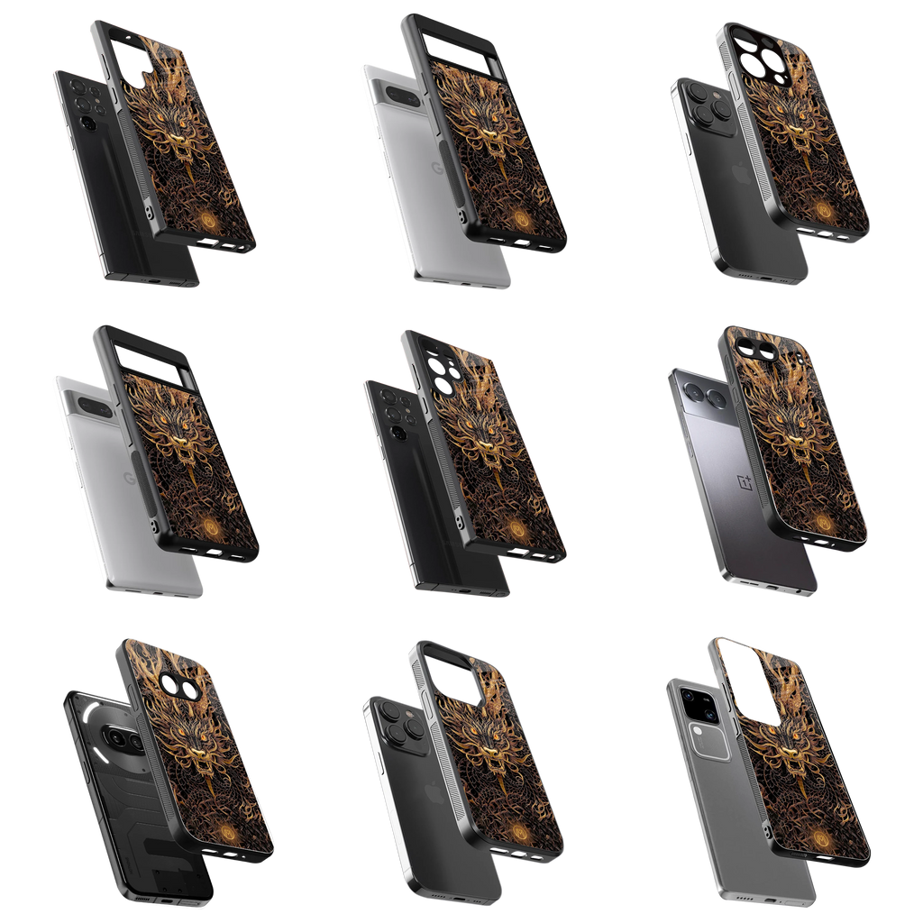 Durable Glass Back Mobile Case for iPhone, Samsung, OnePlus, Google Pixel, Redmi, Vivo, Oppo