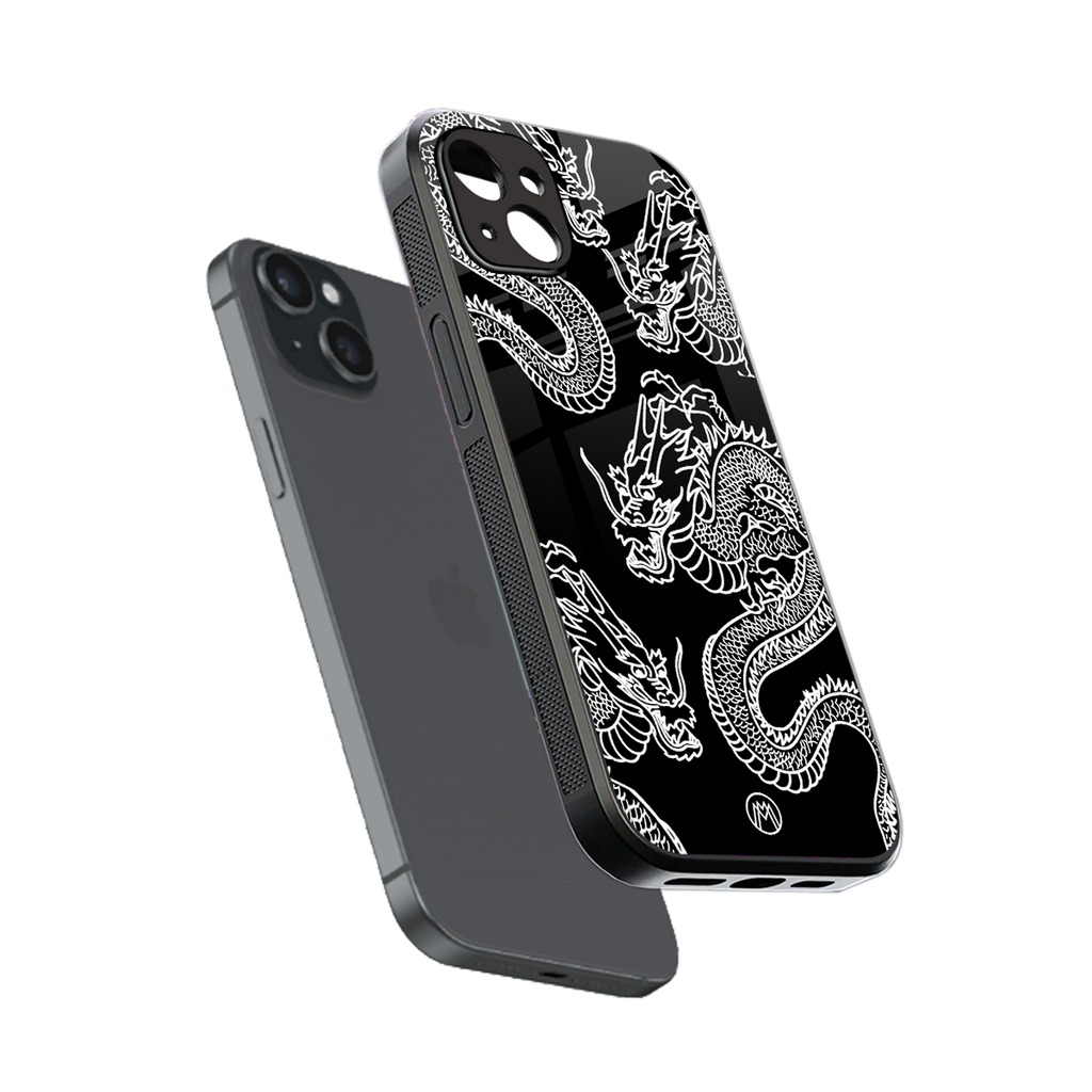 dragons back phone cover | glass case for iphone 15 plus