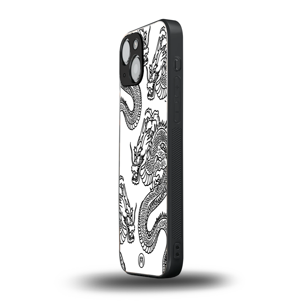 dragons lite back phone cover | glass case for iphone 13 mini