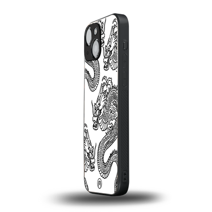 dragons lite back phone cover | glass case for iphone 13 mini