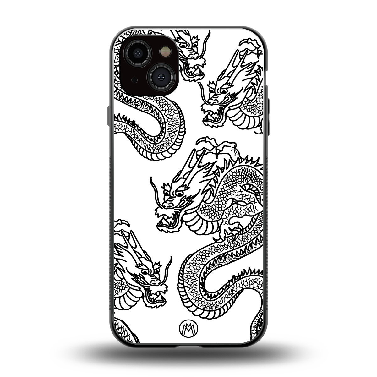 dragons lite back phone cover | glass case for iphone 15 plus