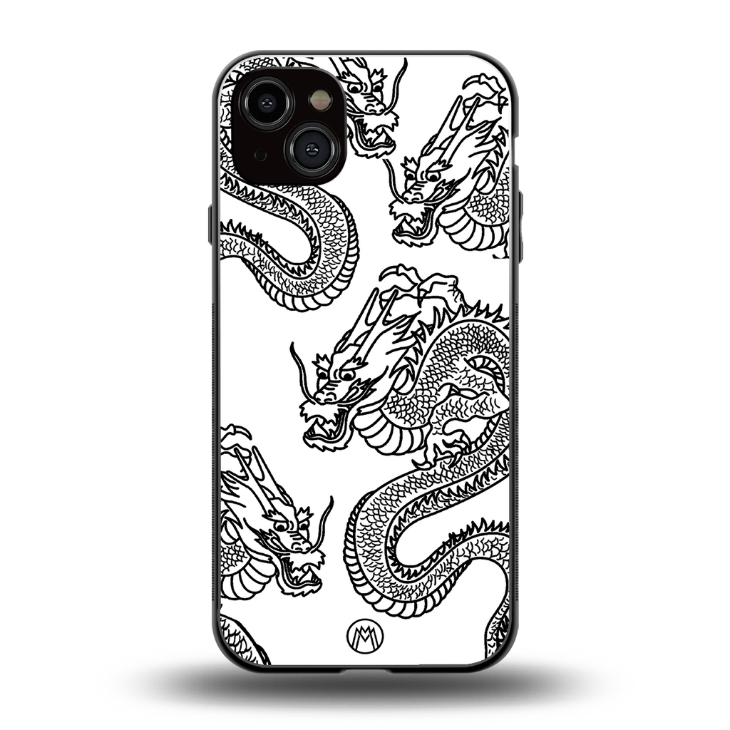 dragons lite back phone cover | glass case for iphone 14 plus