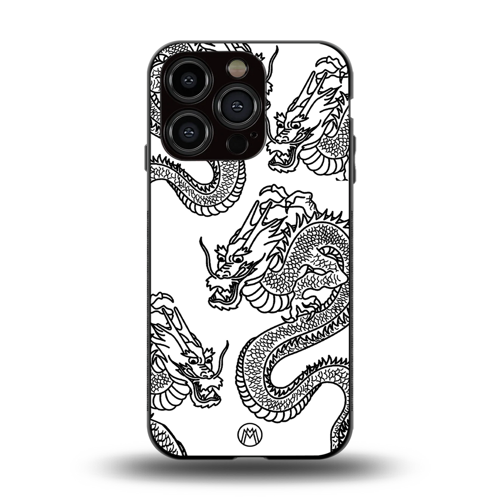 dragons lite back phone cover | glass case for iphone 15 pro