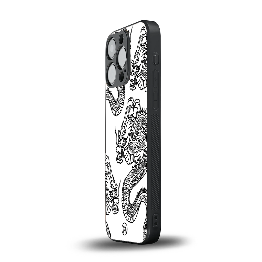dragons lite back phone cover | glass case for iphone 15 pro