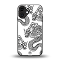 dragons lite back phone cover | glass case for iphone 16 plus