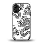 dragons lite back phone cover | glass case for iphone 16 plus