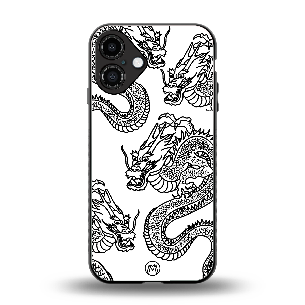 dragons lite back phone cover | glass case for iphone 16 plus
