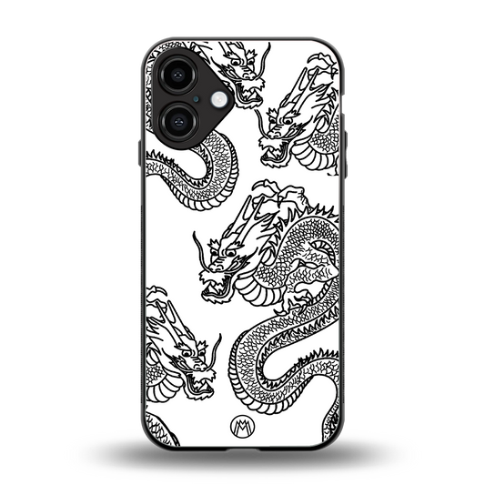 dragons lite back phone cover | glass case for iphone 16 plus