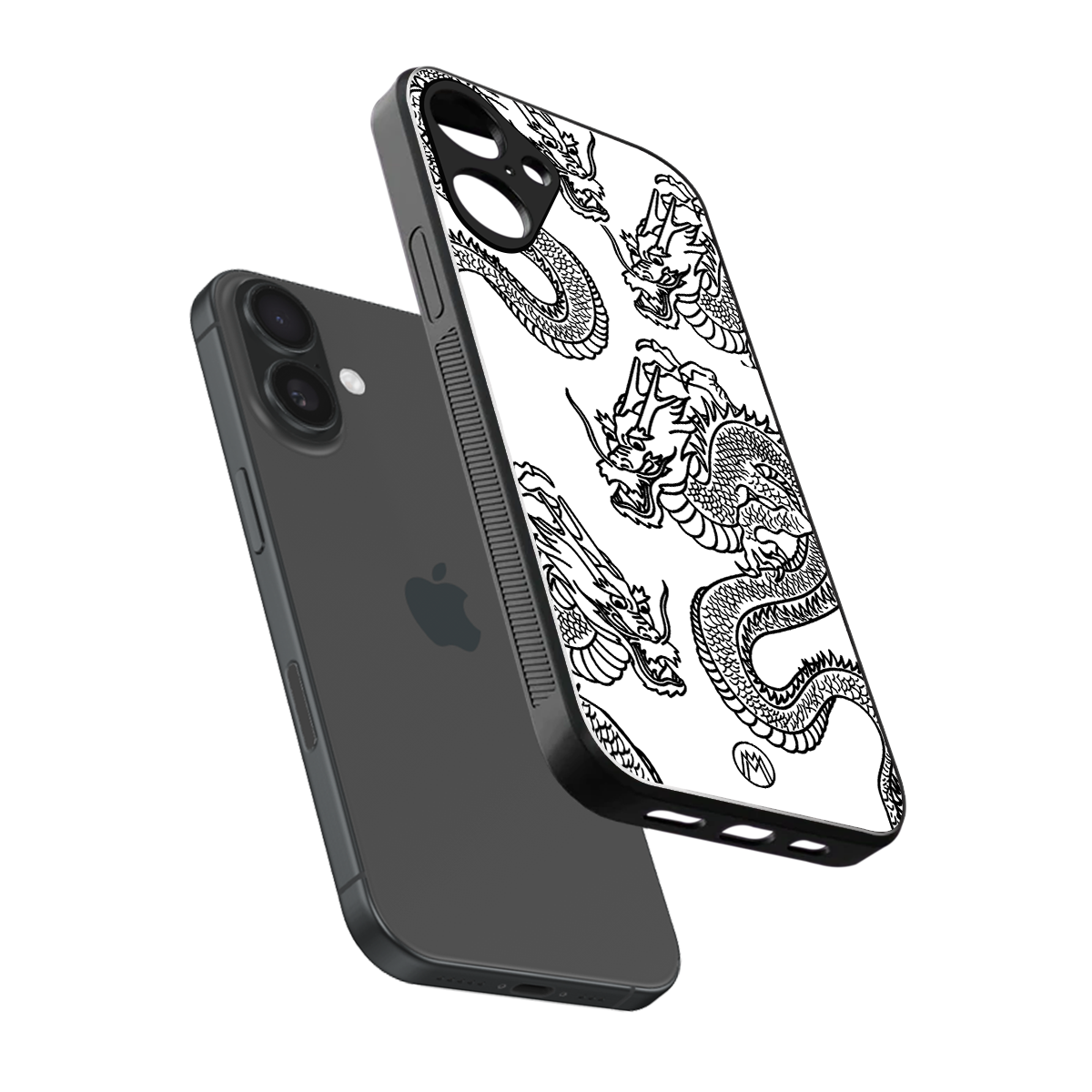 dragons lite back phone cover | glass case for iphone 16 plus