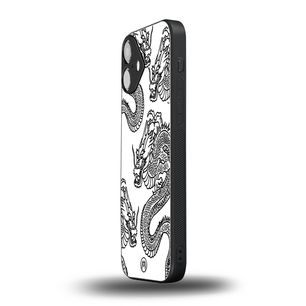 dragons lite back phone cover | glass case for iphone 16 plus