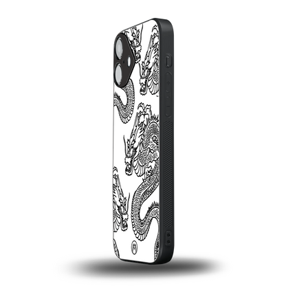 dragons lite back phone cover | glass case for iphone 16 plus