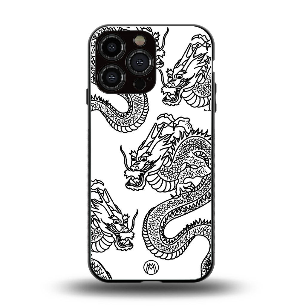 dragons lite back phone cover | glass case for iphone 16 pro max