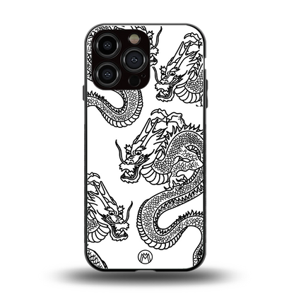 dragons lite back phone cover | glass case for iphone 16 pro max