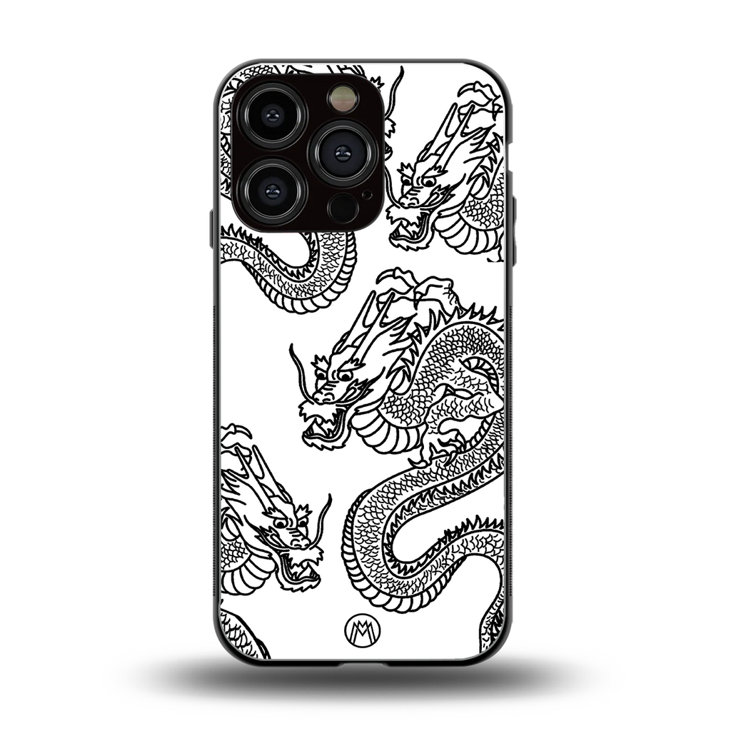 dragons lite back phone cover | glass case for iphone 16 pro