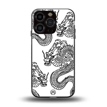 dragons lite back phone cover | glass case for iphone 16 pro
