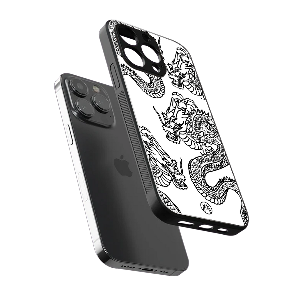 dragons lite back phone cover | glass case for iphone 16 pro