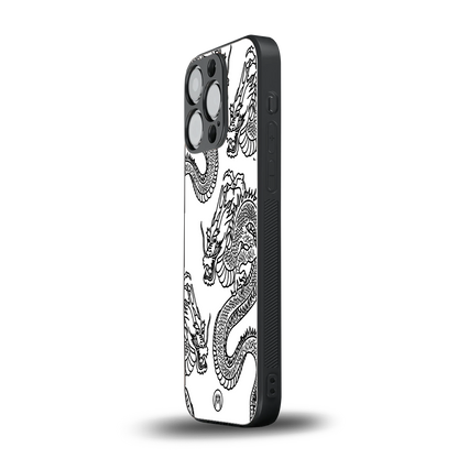 dragons lite back phone cover | glass case for iphone 16 pro
