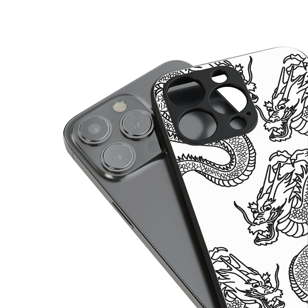 dragons lite back phone cover | glass case for iphone 16 pro
