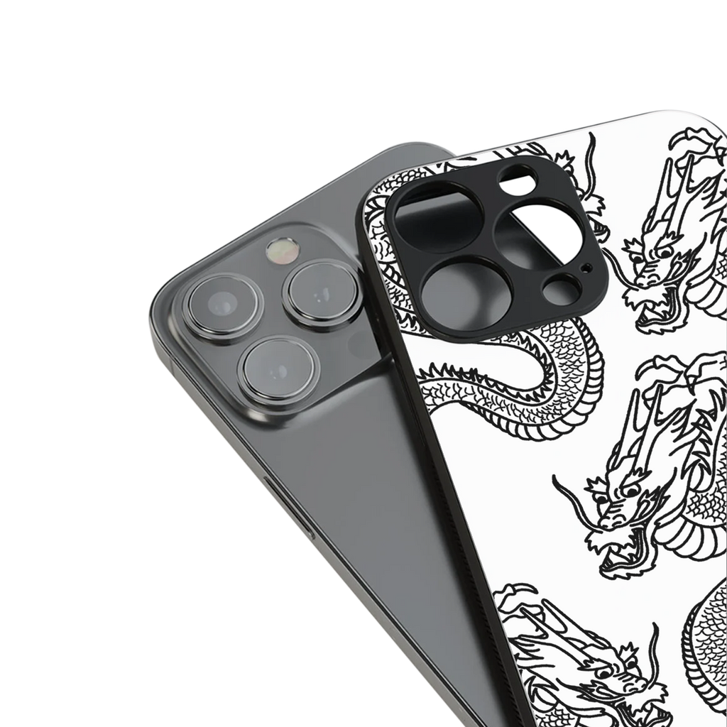 dragons lite back phone cover | glass case for iphone 15 pro