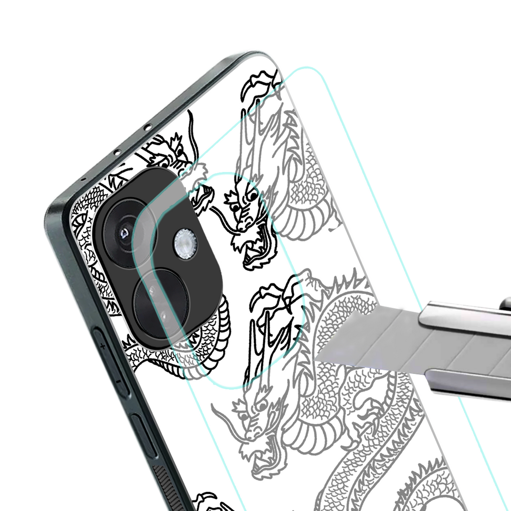 dragons lite back phone cover | glass case for oneplus nord ce 3