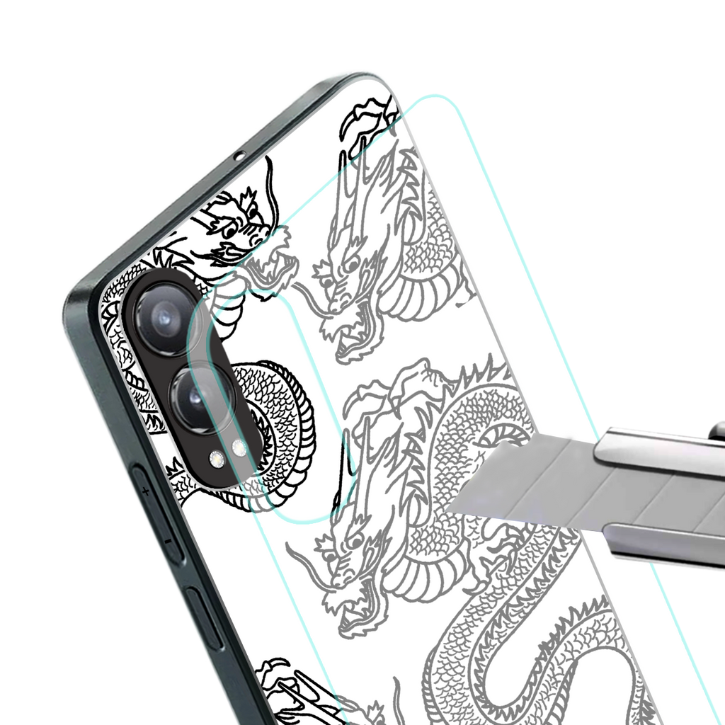 dragons lite back phone cover | glass case for oneplus nord ce 4 lite