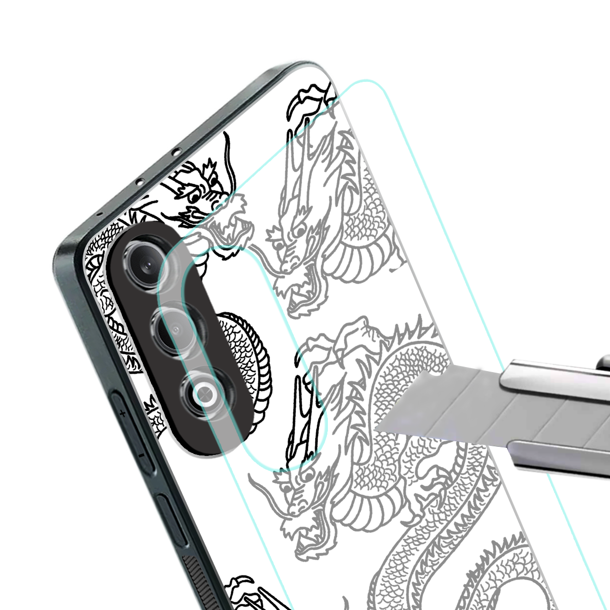 dragons lite back phone cover | glass case for oneplus nord ce 4