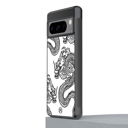 dragons lite back phone cover | glass case for google pixel 8 pro