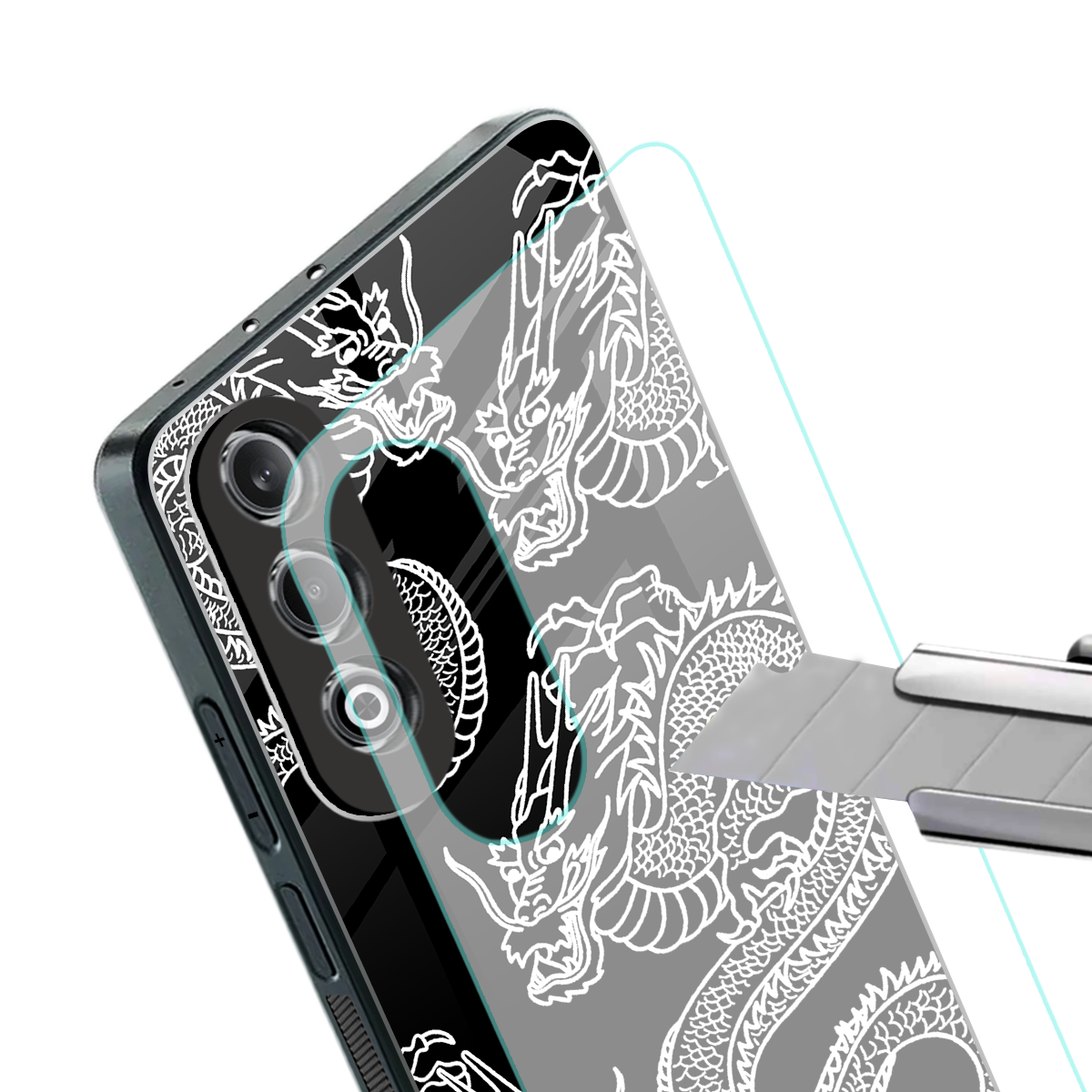 dragons back phone cover | glass case for oneplus nord ce 4