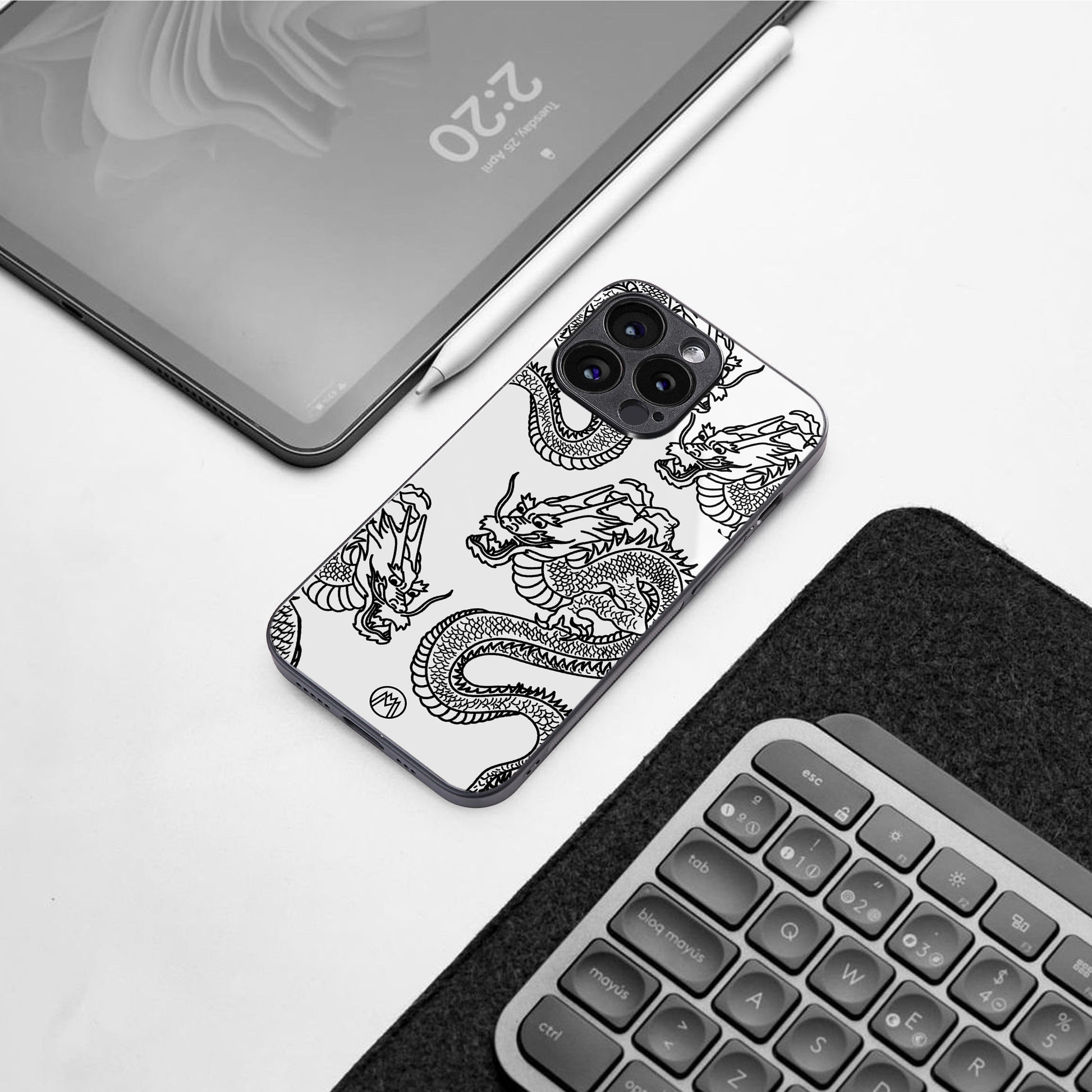 dragons lite back phone cover | glass case for iphone 16 pro max
