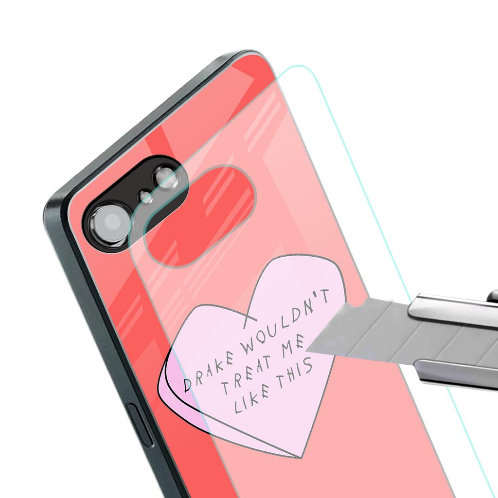 drake wouldn't treat me like this back phone cover | glass case for iphone 16e