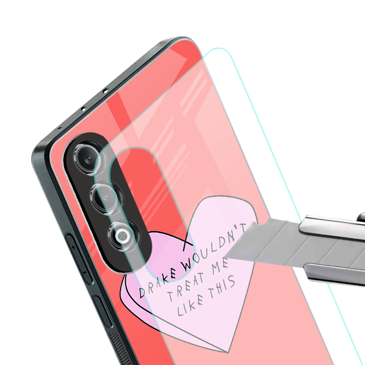 drake wouldn't treat me like this back phone cover | glass case for oneplus nord ce 4