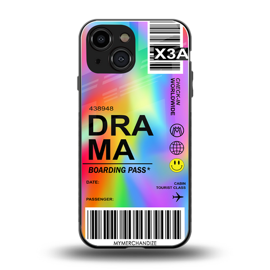 drama back phone cover | glass case for iphone 13 mini