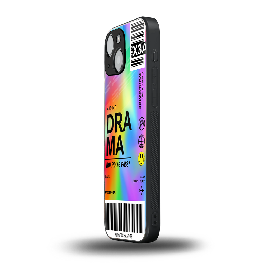 drama back phone cover | glass case for iphone 13 mini