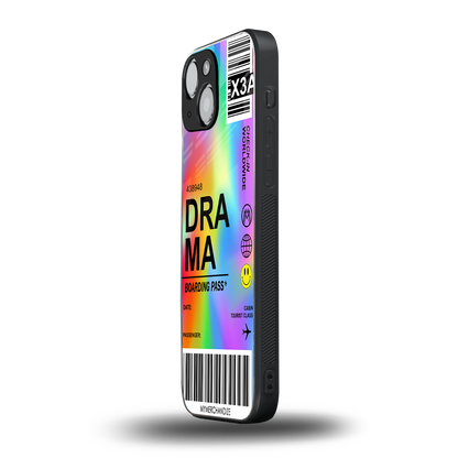 drama back phone cover | glass case for iphone 13 mini