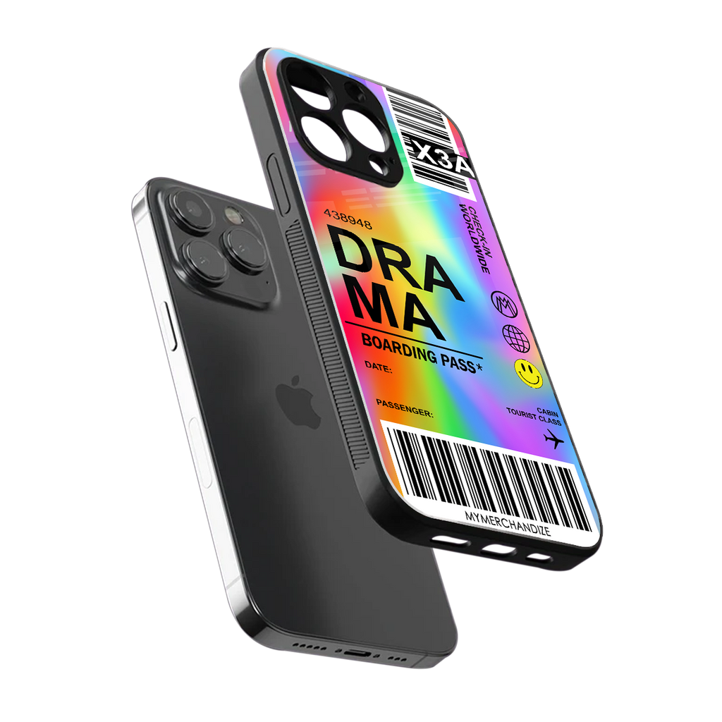 drama back phone cover | glass case for iphone 13 pro max