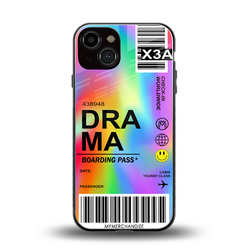 drama back phone cover | glass case for iphone 13