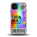 drama back phone cover | glass case for iphone 15 plus