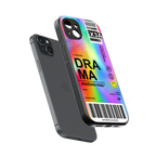 drama back phone cover | glass case for iphone 15 plus
