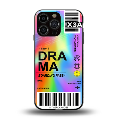 drama back phone cover | glass case for iphone 14 pro max
