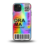 drama back phone cover | glass case for iphone 15