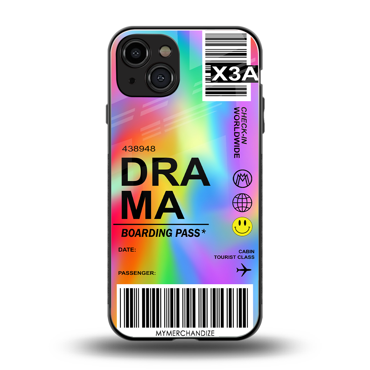 drama back phone cover | glass case for iphone 15