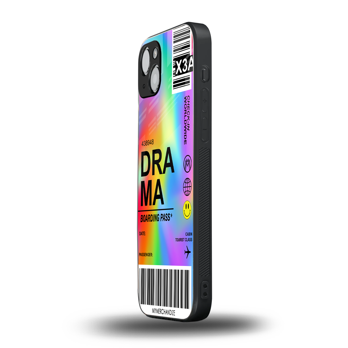 drama back phone cover | glass case for iphone 15