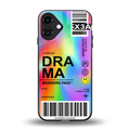 drama back phone cover | glass case for iphone 16 plus