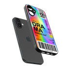 drama back phone cover | glass case for iphone 16 plus