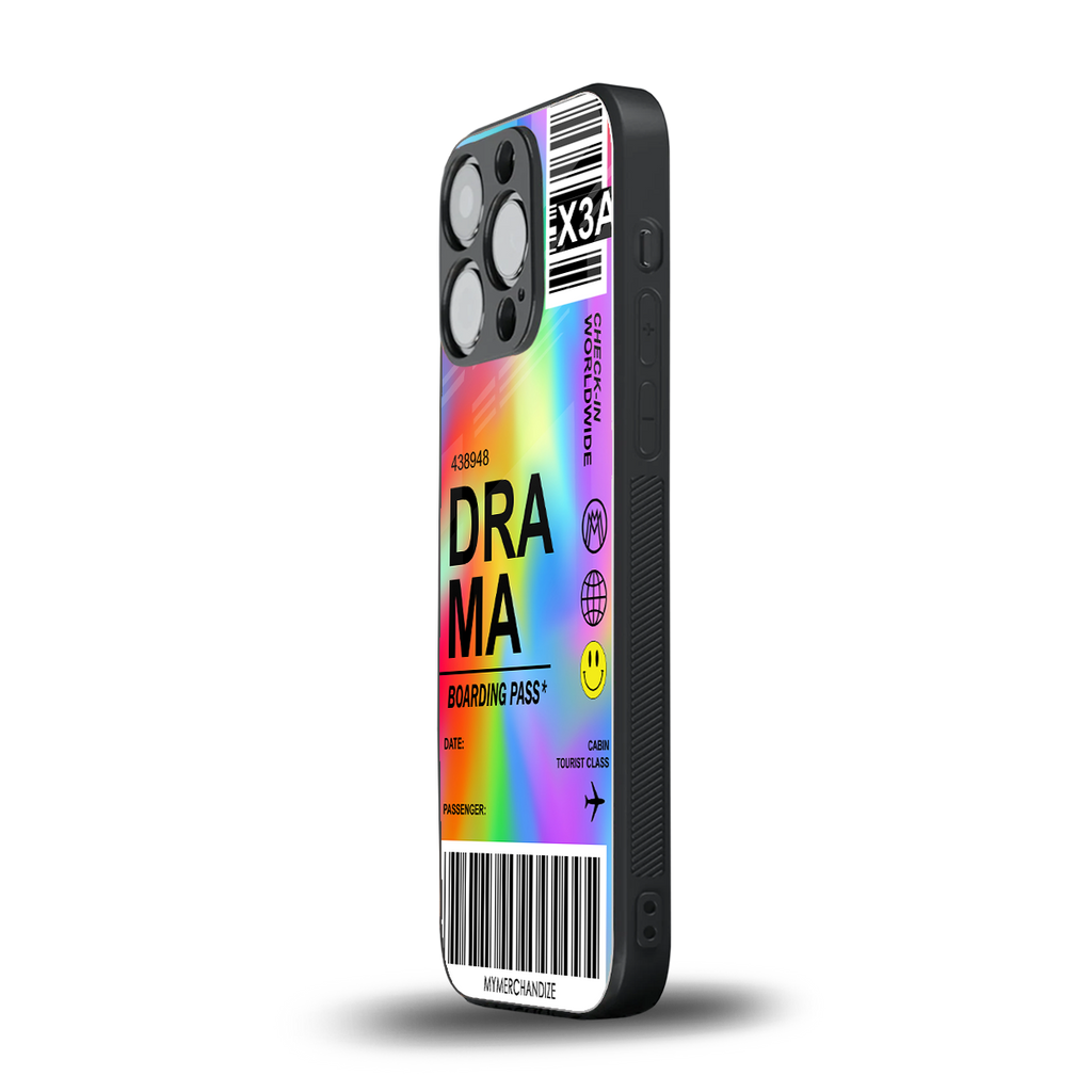 drama back phone cover | glass case for iphone 16 pro