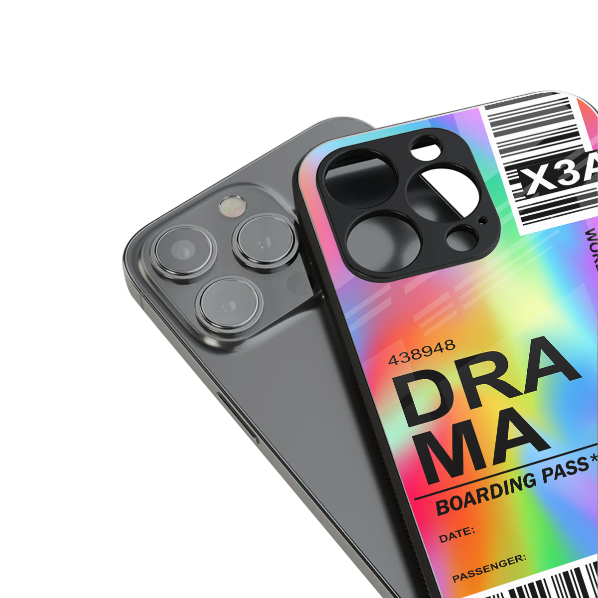 drama back phone cover | glass case for iphone 16 pro