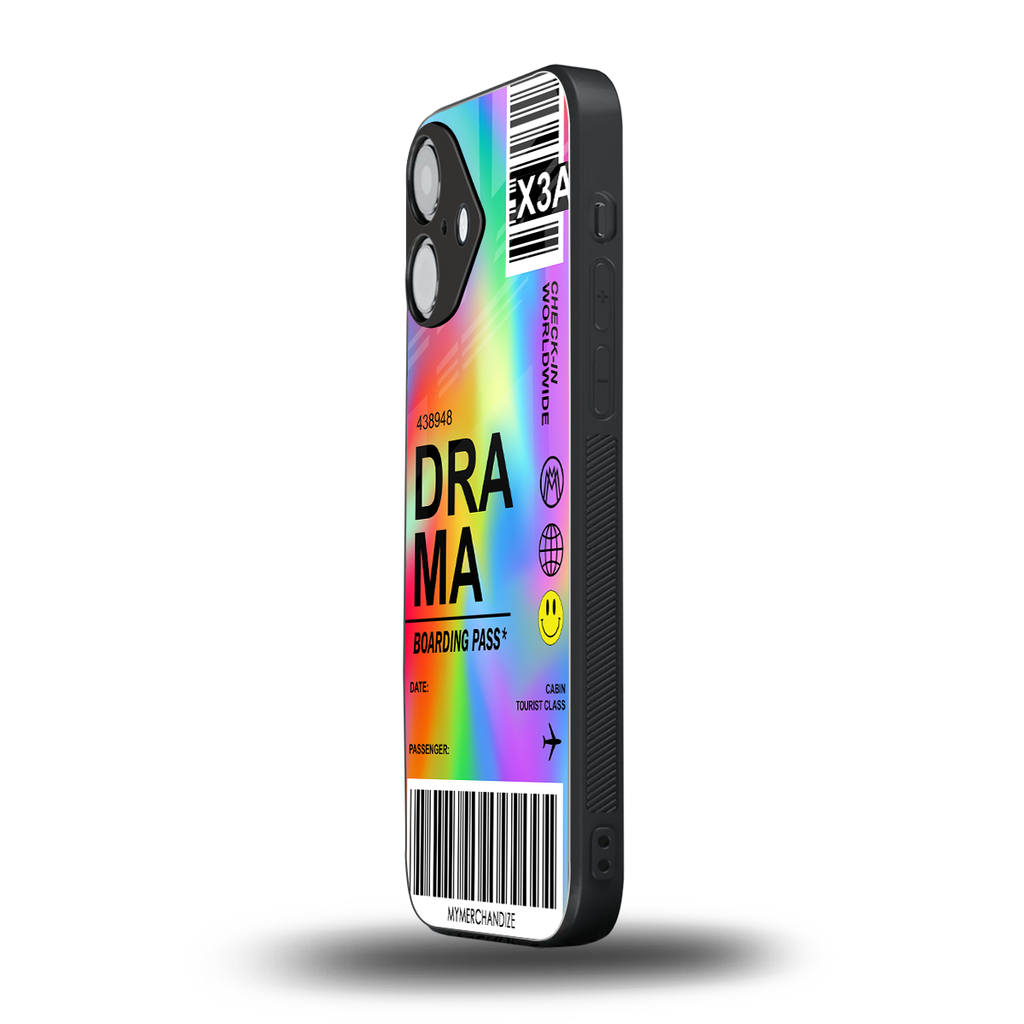 drama back phone cover | glass case for iphone 16